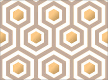 Charger l&#39;image dans la galerie, Tête de lit repositionnable - géométrique beige