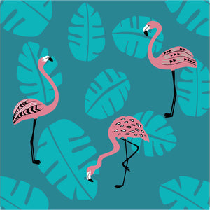 Poster repositionnable - Flamants