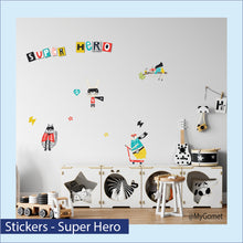 Charger l&#39;image dans la galerie, Stickers repositionnables - Super Hero