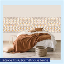 Charger l&#39;image dans la galerie, Décor tête de lit de forme géométrique beige